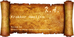 Krakker Amelita névjegykártya